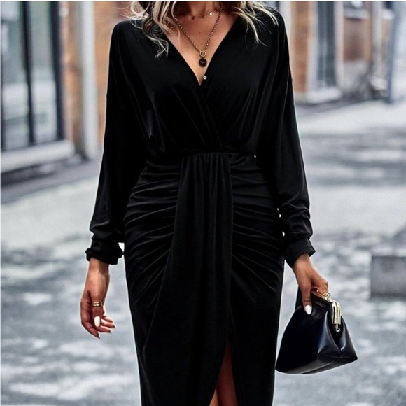 Black Boho Women’s Dress - Picture 4 of 5